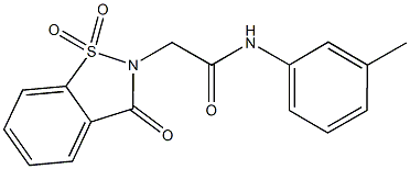 2-(1,1-dioxido-3-oxo-1,2-benzisothiazol-2(3H)-yl)-N-(3-methylphenyl)acetamide Struktur