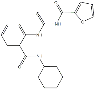 N-cyclohexyl-2-{[(2-furoylamino)carbothioyl]amino}benzamide Struktur