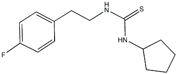 N-cyclopentyl-N'-[2-(4-fluorophenyl)ethyl]thiourea Struktur