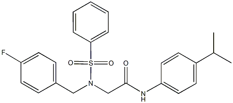 2-[(4-fluorobenzyl)(phenylsulfonyl)amino]-N-(4-isopropylphenyl)acetamide Struktur