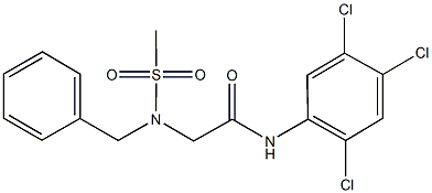 2-[benzyl(methylsulfonyl)amino]-N-(2,4,5-trichlorophenyl)acetamide Struktur