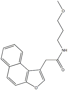 N-(3-methoxypropyl)-2-naphtho[2,1-b]furan-1-ylacetamide Struktur