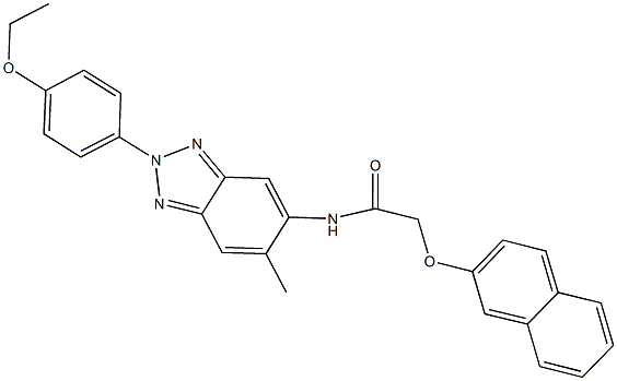 N-[2-(4-ethoxyphenyl)-6-methyl-2H-1,2,3-benzotriazol-5-yl]-2-(2-naphthyloxy)acetamide Struktur