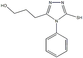 3-(4-phenyl-5-sulfanyl-4H-1,2,4-triazol-3-yl)-1-propanol Struktur