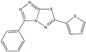 3-phenyl-6-(2-thienyl)[1,2,4]triazolo[3,4-b][1,3,4]thiadiazole Struktur