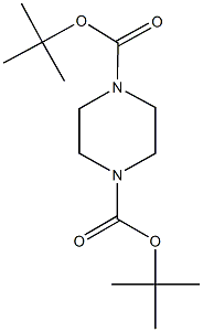 di(tert-butyl) 1,4-piperazinedicarboxylate Struktur