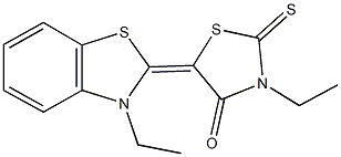 3-ethyl-5-(3-ethyl-1,3-benzothiazol-2(3H)-ylidene)-2-thioxo-1,3-thiazolidin-4-one Struktur