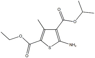 2-ethyl 4-isopropyl 5-amino-3-methyl-2,4-thiophenedicarboxylate Struktur