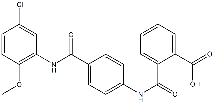 2-({4-[(5-chloro-2-methoxyanilino)carbonyl]anilino}carbonyl)benzoic acid Struktur