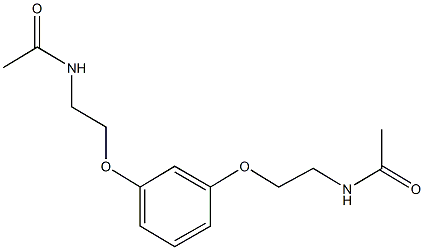 N-(2-{3-[2-(acetylamino)ethoxy]phenoxy}ethyl)acetamide Struktur