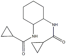 N-{2-[(cyclopropylcarbonyl)amino]cyclohexyl}cyclopropanecarboxamide Struktur