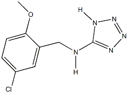 N-(5-chloro-2-methoxybenzyl)-N-(1H-tetraazol-5-yl)amine Struktur