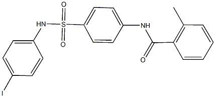 N-{4-[(4-iodoanilino)sulfonyl]phenyl}-2-methylbenzamide Struktur