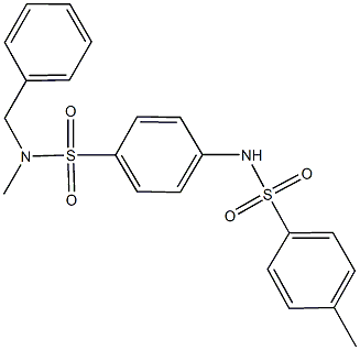 N-benzyl-N-methyl-4-{[(4-methylphenyl)sulfonyl]amino}benzenesulfonamide Struktur