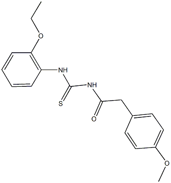 N-(2-ethoxyphenyl)-N'-[(4-methoxyphenyl)acetyl]thiourea Struktur