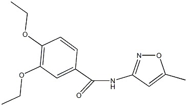 3,4-diethoxy-N-(5-methyl-3-isoxazolyl)benzamide Struktur