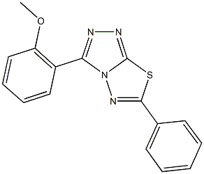 methyl 2-(6-phenyl[1,2,4]triazolo[3,4-b][1,3,4]thiadiazol-3-yl)phenyl ether Struktur