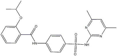 N-(4-{[(4,6-dimethyl-2-pyrimidinyl)amino]sulfonyl}phenyl)-2-isopropoxybenzamide Struktur