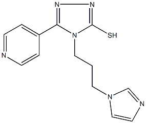 4-[3-(1H-imidazol-1-yl)propyl]-5-(4-pyridinyl)-4H-1,2,4-triazol-3-yl hydrosulfide Struktur