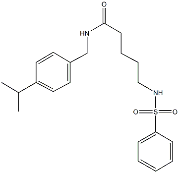 N-(4-isopropylbenzyl)-5-[(phenylsulfonyl)amino]pentanamide Struktur