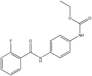 ethyl 4-[(2-fluorobenzoyl)amino]phenylcarbamate Struktur