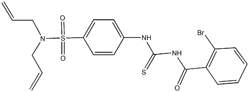 N,N-diallyl-4-({[(2-bromobenzoyl)amino]carbothioyl}amino)benzenesulfonamide Struktur