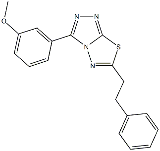 methyl 3-[6-(2-phenylethyl)[1,2,4]triazolo[3,4-b][1,3,4]thiadiazol-3-yl]phenyl ether Struktur