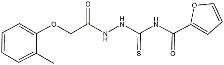 N-({2-[(2-methylphenoxy)acetyl]hydrazino}carbothioyl)-2-furamide Struktur