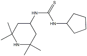 N-cyclopentyl-N'-(2,2,6,6-tetramethyl-4-piperidinyl)thiourea Struktur