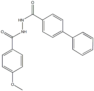 N'-(4-methoxybenzoyl)[1,1'-biphenyl]-4-carbohydrazide Struktur