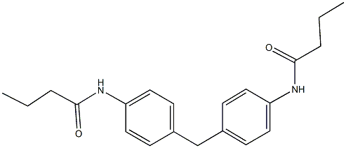 N-{4-[4-(butyrylamino)benzyl]phenyl}butanamide Struktur