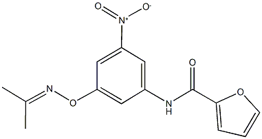 N-(3-nitro-5-{[(1-methylethylidene)amino]oxy}phenyl)-2-furamide Struktur