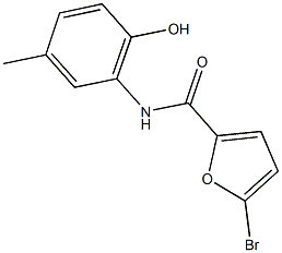 5-bromo-N-(2-hydroxy-5-methylphenyl)-2-furamide Struktur