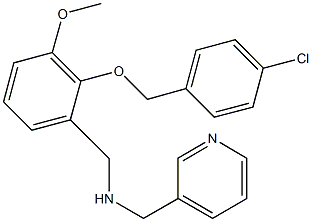 N-{2-[(4-chlorobenzyl)oxy]-3-methoxybenzyl}-N-(3-pyridinylmethyl)amine Struktur