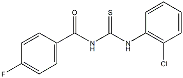 N-(2-chlorophenyl)-N'-(4-fluorobenzoyl)thiourea Struktur