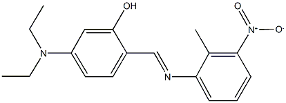 5-(diethylamino)-2-[({3-nitro-2-methylphenyl}imino)methyl]phenol Struktur