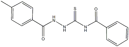 N-{[2-(4-methylbenzoyl)hydrazino]carbothioyl}benzamide Struktur