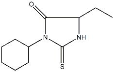 3-cyclohexyl-5-ethyl-2-thioxoimidazolidin-4-one Struktur