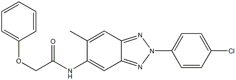 N-[2-(4-chlorophenyl)-6-methyl-2H-1,2,3-benzotriazol-5-yl]-2-phenoxyacetamide Struktur