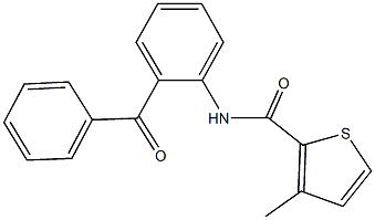 N-(2-benzoylphenyl)-3-methyl-2-thiophenecarboxamide Struktur