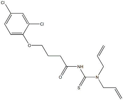 N,N-diallyl-N'-[4-(2,4-dichlorophenoxy)butanoyl]thiourea Struktur