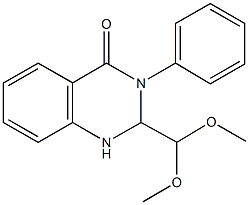 2-(dimethoxymethyl)-3-phenyl-2,3-dihydro-4(1H)-quinazolinone Struktur