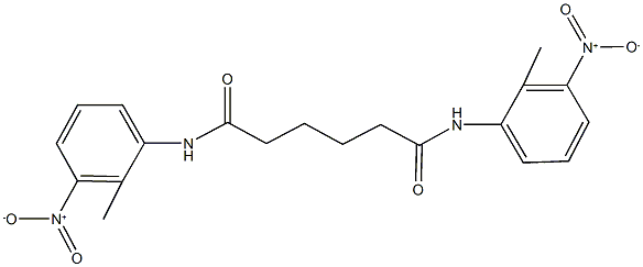 N~1~,N~6~-bis{3-nitro-2-methylphenyl}hexanediamide Struktur