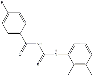 N-(2,3-dimethylphenyl)-N'-(4-fluorobenzoyl)thiourea Struktur