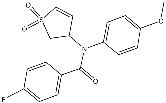 N-(1,1-dioxido-2,3-dihydro-3-thienyl)-4-fluoro-N-(4-methoxyphenyl)benzamide Struktur