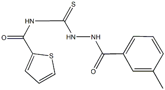 N-{[2-(3-methylbenzoyl)hydrazino]carbothioyl}thiophene-2-carboxamide Struktur