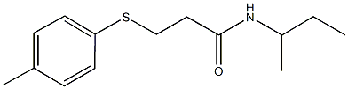 N-(sec-butyl)-3-[(4-methylphenyl)sulfanyl]propanamide Struktur