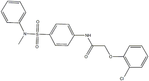 2-(2-chlorophenoxy)-N-{4-[(methylanilino)sulfonyl]phenyl}acetamide Struktur