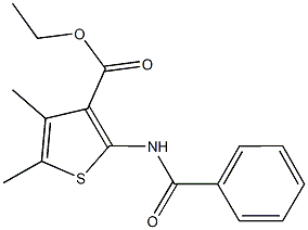 ethyl 2-(benzoylamino)-4,5-dimethyl-3-thiophenecarboxylate Struktur