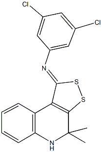 N-(3,5-dichlorophenyl)-N-(4,4-dimethyl-4,5-dihydro-1H-[1,2]dithiolo[3,4-c]quinolin-1-ylidene)amine Struktur